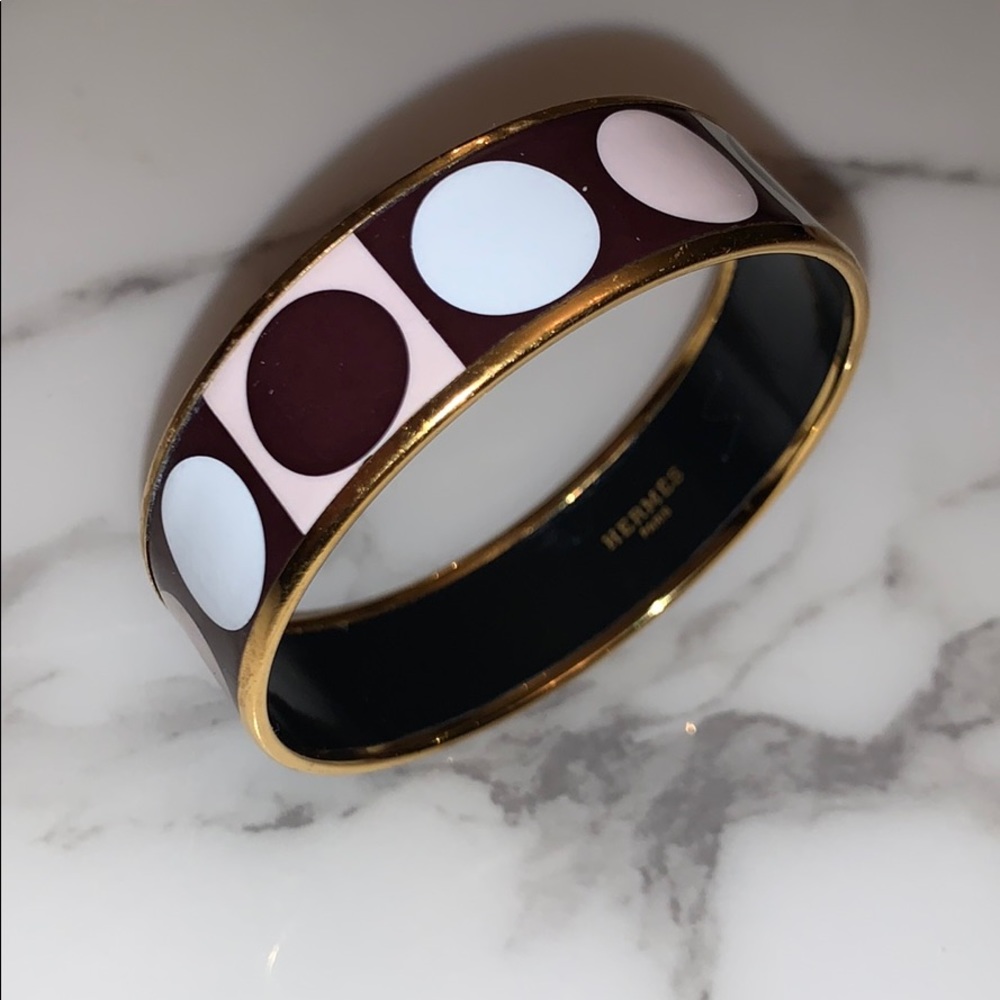 Hermès ceramic enamel  Deco Dot bracelet 70”